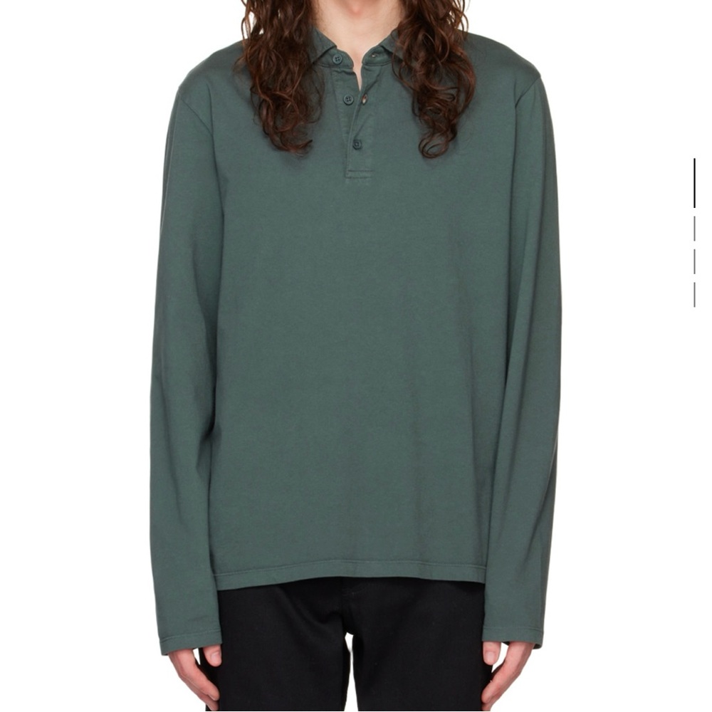 Vince Green Long Sleeve Polo Shirt